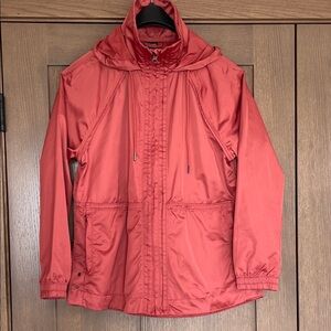 Avia Coral-Red Hooded Raincoat